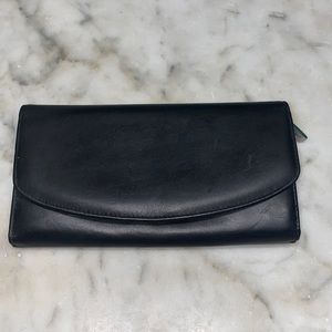 DOPP Black Leather Gusset Clutch BNWT